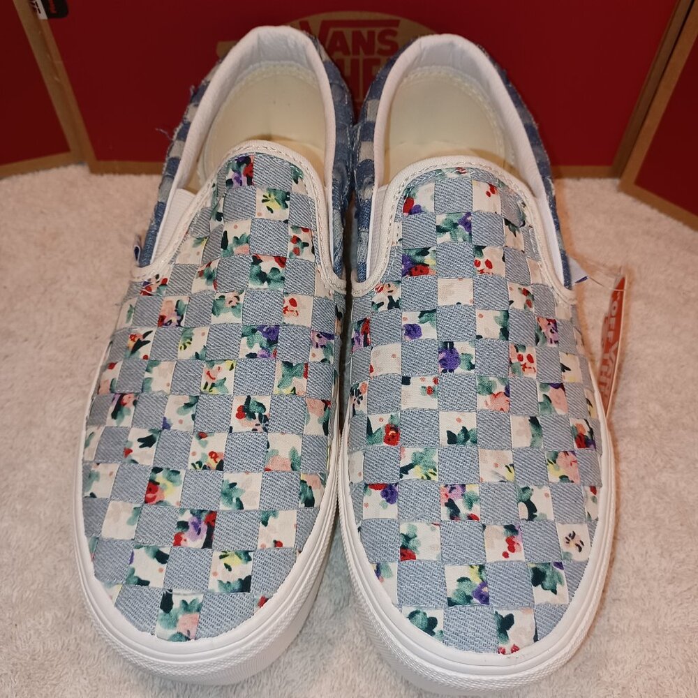 Vans Men's 6.5/Women's 8 Slip On Stacked Woven Floral Platform Shoes VN0A7Q5BB12 - Picture 7 of 12